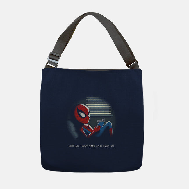 With Great Books Comes Great Knowledge-None-Adjustable Tote-Bag-Popnotic