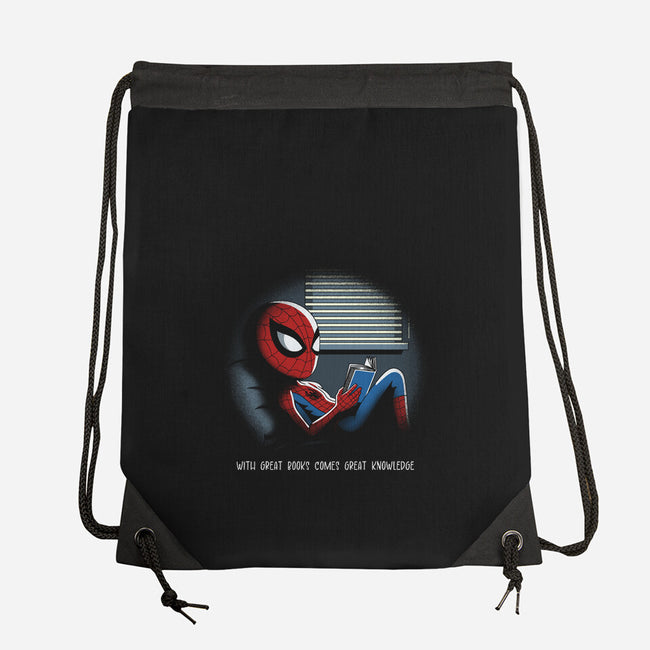 With Great Books Comes Great Knowledge-None-Drawstring-Bag-Popnotic