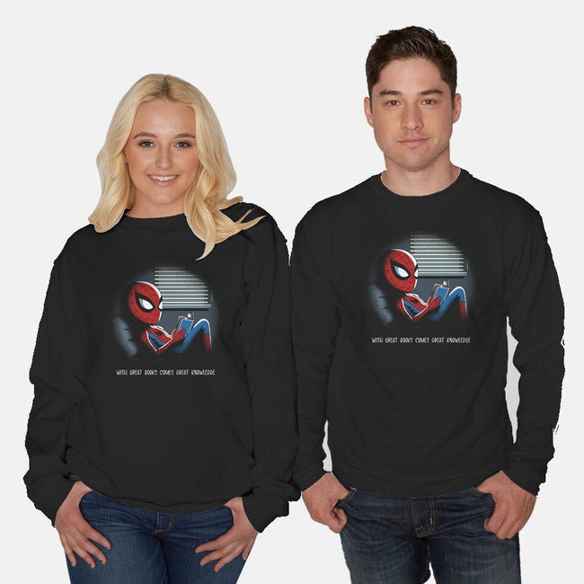 With Great Books Comes Great Knowledge-Unisex-Crew Neck-Sweatshirt-Popnotic