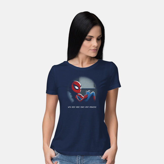 With Great Books Comes Great Knowledge-Womens-Basic-Tee-Popnotic