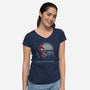 With Great Books Comes Great Knowledge-Womens-V-Neck-Tee-Popnotic