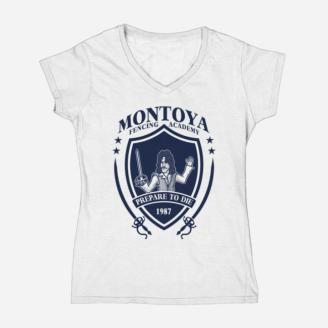 Montoya Fencing Academy-Womens-V-Neck-Tee-erion_designs