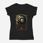 X-Wing Knight Night Sky-Womens-V-Neck-Tee-Astrobot Invention