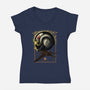 X-Wing Knight Night Sky-Womens-V-Neck-Tee-Astrobot Invention