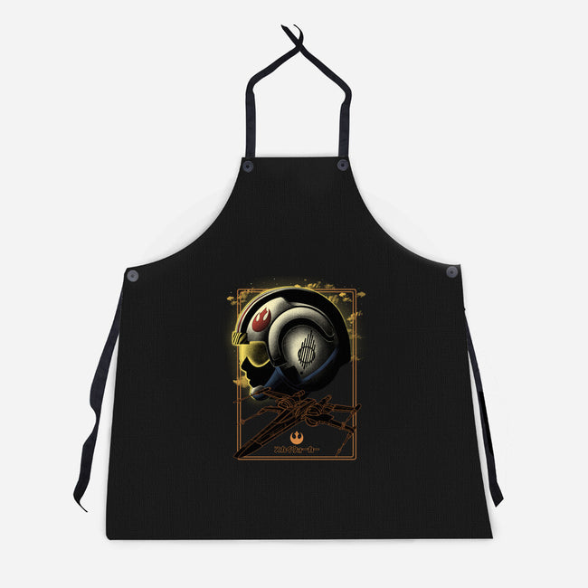 X-Wing Knight Night Sky-Unisex-Kitchen-Apron-Astrobot Invention