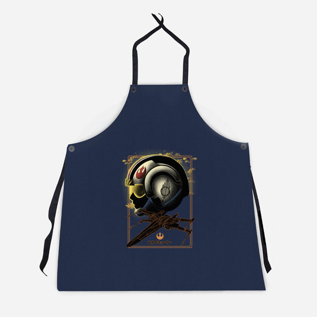 X-Wing Knight Night Sky-Unisex-Kitchen-Apron-Astrobot Invention