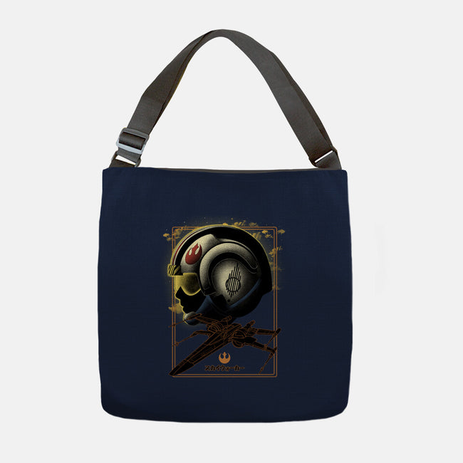 X-Wing Knight Night Sky-None-Adjustable Tote-Bag-Astrobot Invention