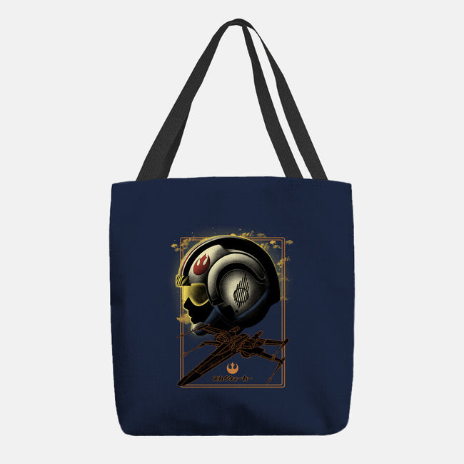 X-Wing Knight Night Sky-None-Basic Tote-Bag-Astrobot Invention