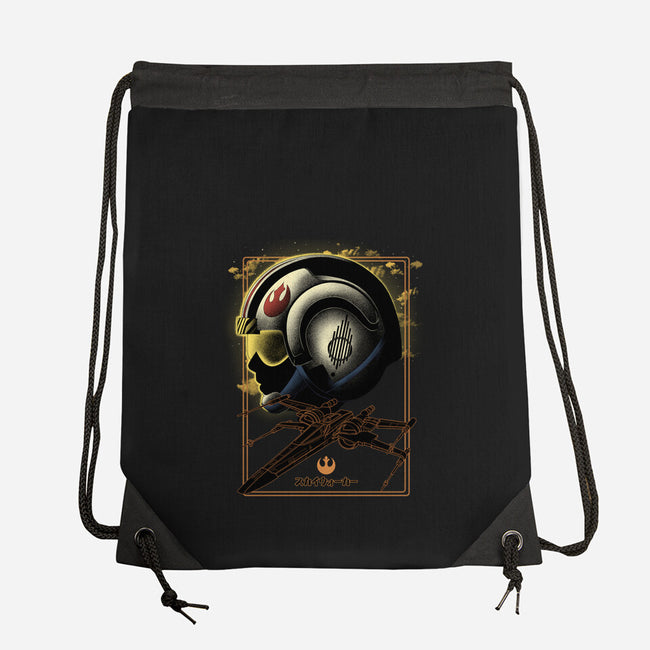 X-Wing Knight Night Sky-None-Drawstring-Bag-Astrobot Invention