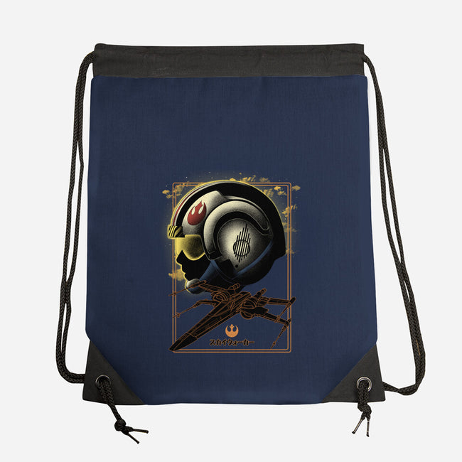 X-Wing Knight Night Sky-None-Drawstring-Bag-Astrobot Invention