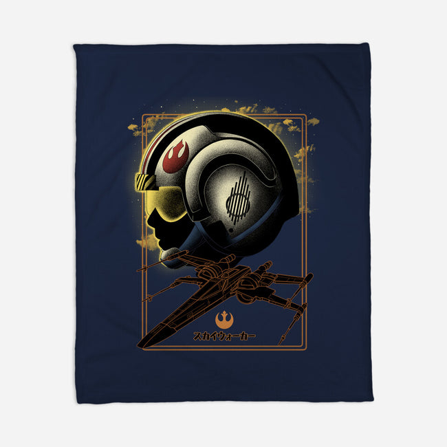 X-Wing Knight Night Sky-None-Fleece-Blanket-Astrobot Invention