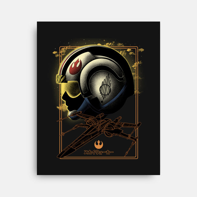 X-Wing Knight Night Sky-None-Stretched-Canvas-Astrobot Invention