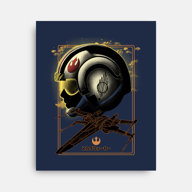 X-Wing Knight Night Sky-None-Stretched-Canvas-Astrobot Invention