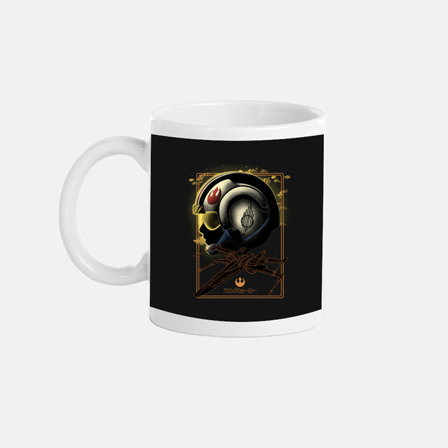 X-Wing Knight Night Sky-None-Mug-Drinkware-Astrobot Invention