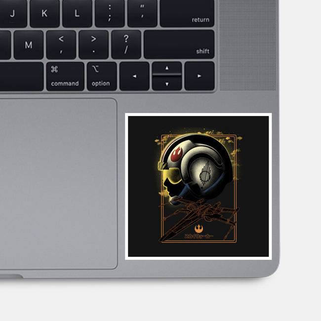 X-Wing Knight Night Sky-None-Glossy-Sticker-Astrobot Invention
