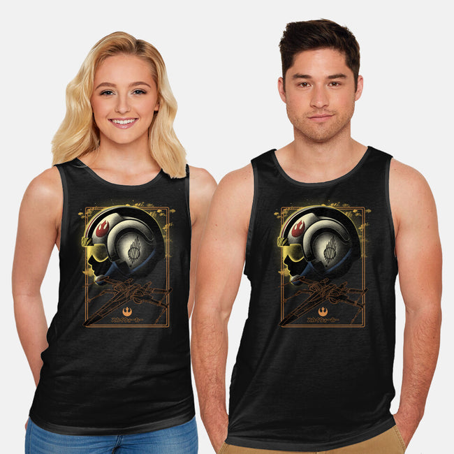 X-Wing Knight Night Sky-Unisex-Basic-Tank-Astrobot Invention