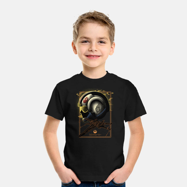 X-Wing Knight Night Sky-Youth-Basic-Tee-Astrobot Invention