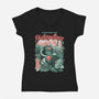 Powered By Photosynthesis-Womens-V-Neck-Tee-Bruno Mota