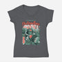 Powered By Photosynthesis-Womens-V-Neck-Tee-Bruno Mota