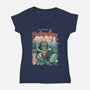 Powered By Photosynthesis-Womens-V-Neck-Tee-Bruno Mota