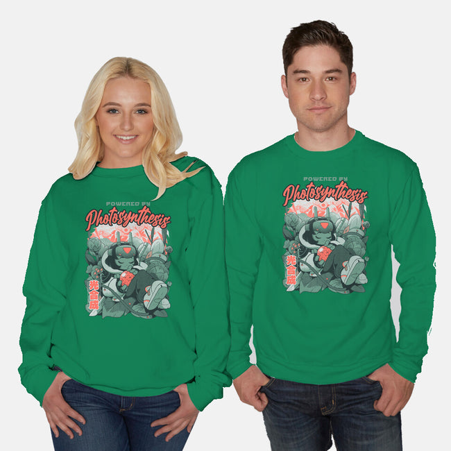 Powered By Photosynthesis-Unisex-Crew Neck-Sweatshirt-Bruno Mota