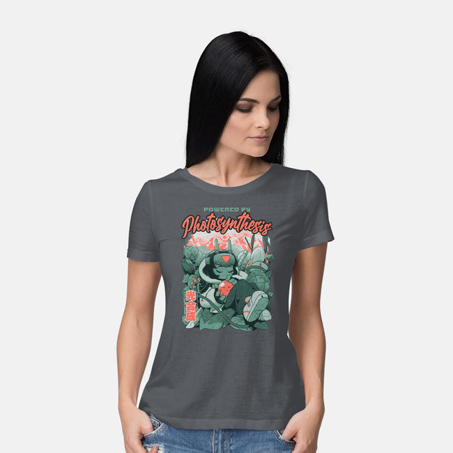 Powered By Photosynthesis-Womens-Basic-Tee-Bruno Mota