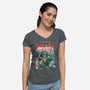 Powered By Photosynthesis-Womens-V-Neck-Tee-Bruno Mota