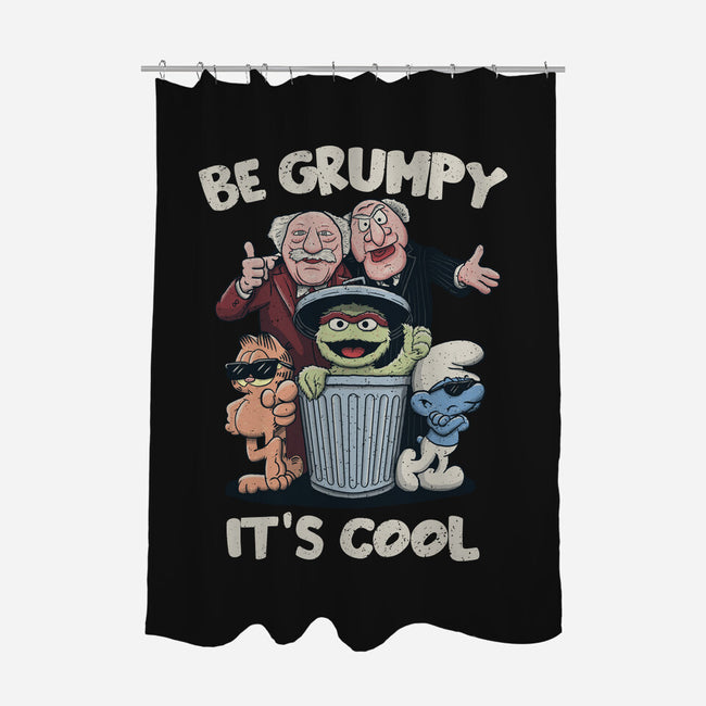 Be Grumpy It's Cool-None-Polyester-Shower Curtain-NMdesign