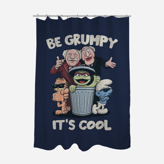 Be Grumpy It's Cool-None-Polyester-Shower Curtain-NMdesign