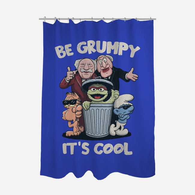 Be Grumpy It's Cool-None-Polyester-Shower Curtain-NMdesign