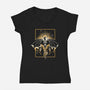 Sun Dragon Undead-Womens-V-Neck-Tee-NemiMakeit