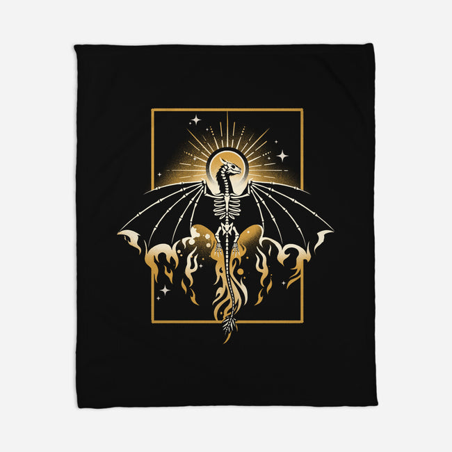 Sun Dragon Undead-None-Fleece-Blanket-NemiMakeit