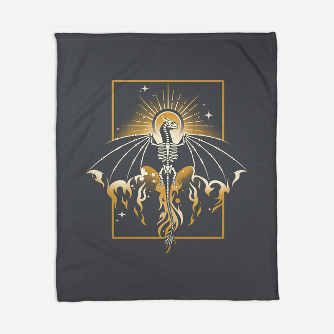 Sun Dragon Undead-None-Fleece-Blanket-NemiMakeit