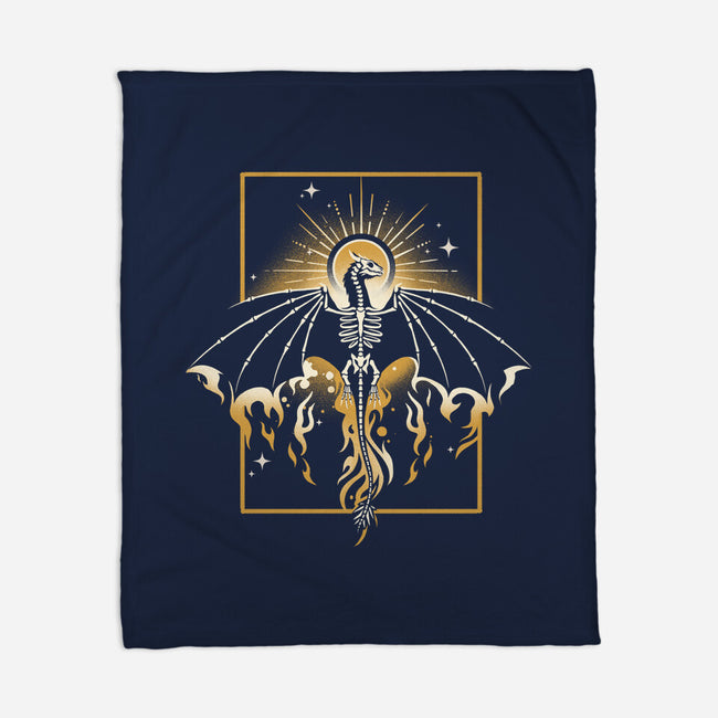 Sun Dragon Undead-None-Fleece-Blanket-NemiMakeit
