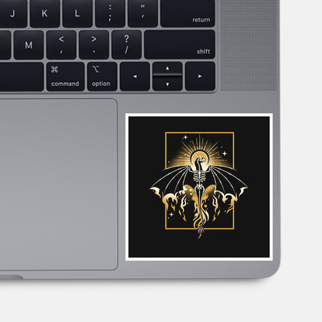 Sun Dragon Undead-None-Glossy-Sticker-NemiMakeit