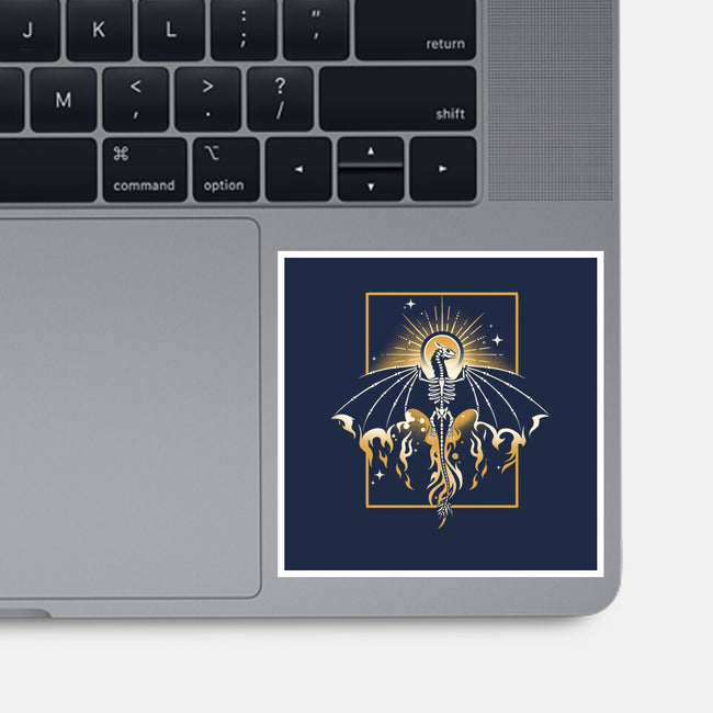 Sun Dragon Undead-None-Glossy-Sticker-NemiMakeit