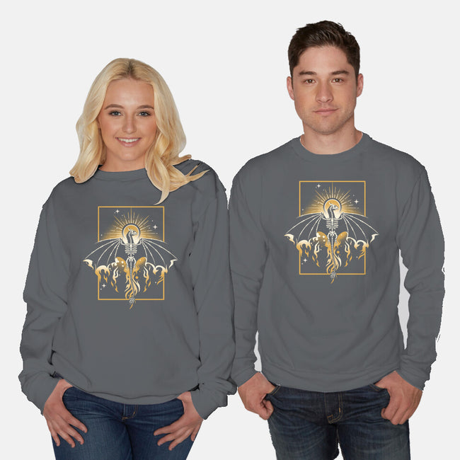 Sun Dragon Undead-Unisex-Crew Neck-Sweatshirt-NemiMakeit