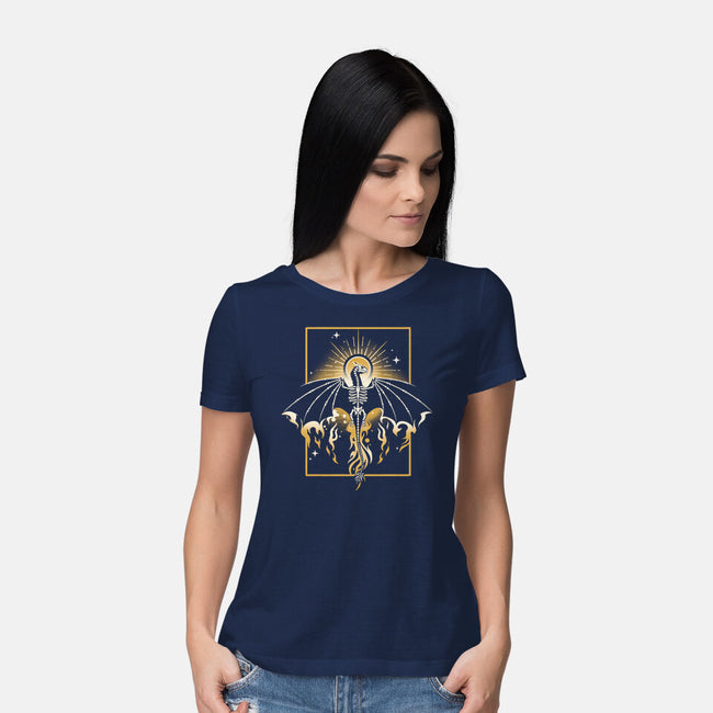 Sun Dragon Undead-Womens-Basic-Tee-NemiMakeit