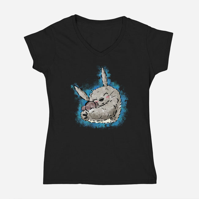 Cute Hug-Womens-V-Neck-Tee-nickzzarto