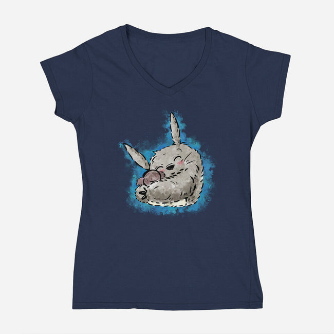 Cute Hug-Womens-V-Neck-Tee-nickzzarto