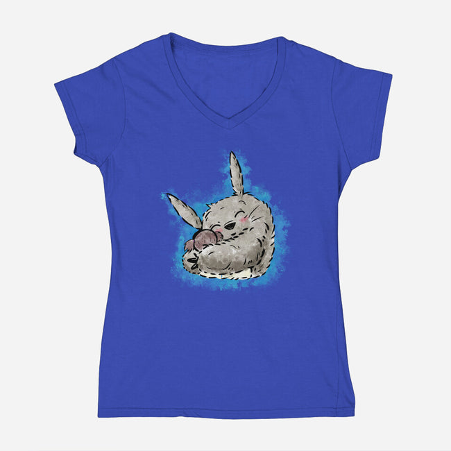 Cute Hug-Womens-V-Neck-Tee-nickzzarto