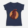 Man Of Many Wiles-Womens-V-Neck-Tee-rmatix