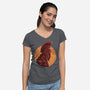 Man Of Many Wiles-Womens-V-Neck-Tee-rmatix