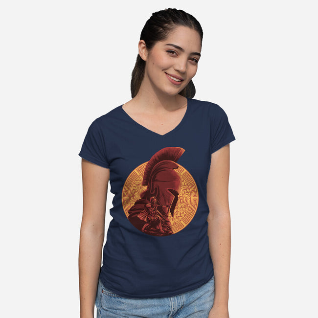 Man Of Many Wiles-Womens-V-Neck-Tee-rmatix