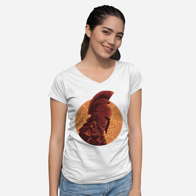 Man Of Many Wiles-Womens-V-Neck-Tee-rmatix