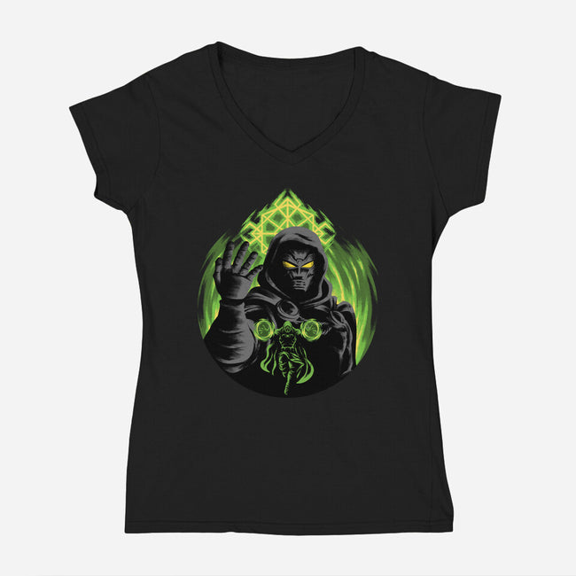 Emperor Eclipse-Womens-V-Neck-Tee-rmatix