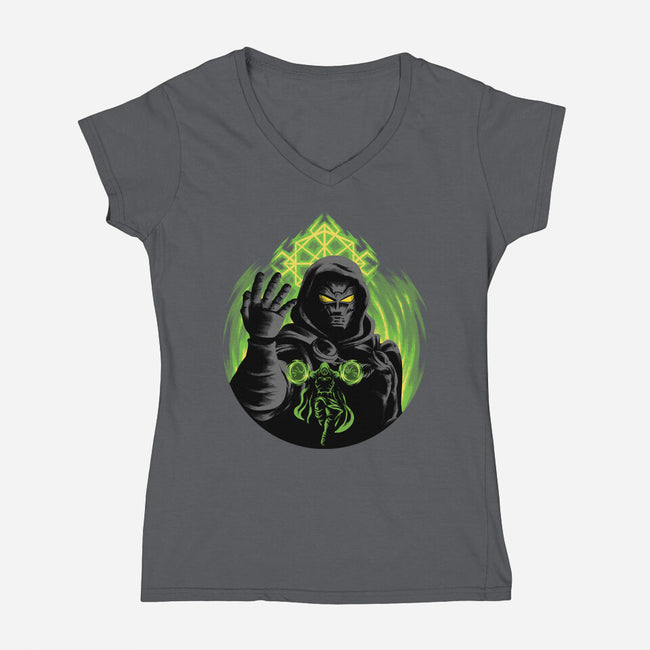 Emperor Eclipse-Womens-V-Neck-Tee-rmatix