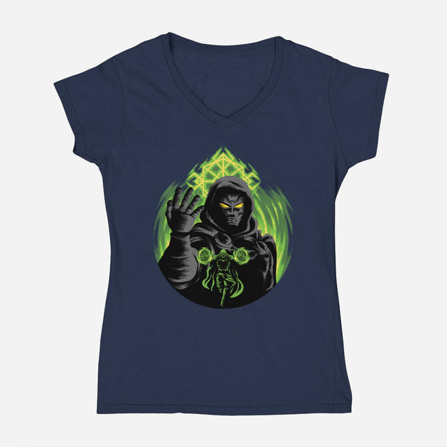 Emperor Eclipse-Womens-V-Neck-Tee-rmatix