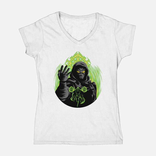 Emperor Eclipse-Womens-V-Neck-Tee-rmatix