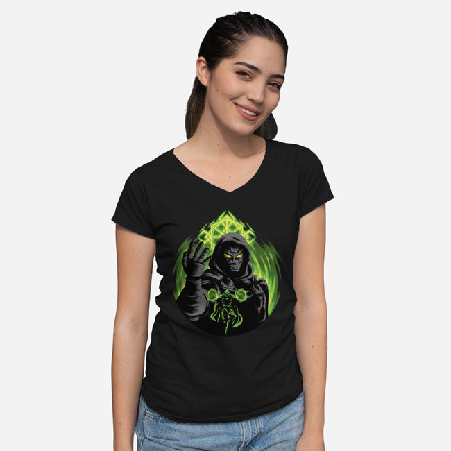 Emperor Eclipse-Womens-V-Neck-Tee-rmatix